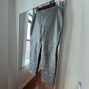 Theory Thaniel “Sharklin Crunch” linen blend slim pull on pants women’s 6